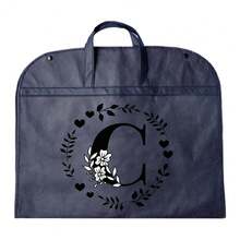 1个防尘衣物袋，防水衣物保护套，时尚26字母印花衣柜收纳袋，悬挂式衣橱整理袋，适合返校季、情人节和生日送给男友/女友的礼物 - 藍色 - 查看 30