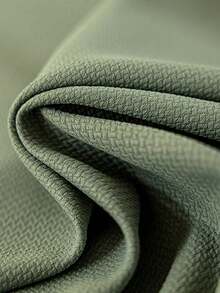 1PC Grommet Top Minimalist Matcha Green Fabric Curtain, Soft & Delicate Material With Great Drape, Quiet Atmosphere Solid Color Floor-Length Curtain For Living Room And Kids Room - Green - View 2
