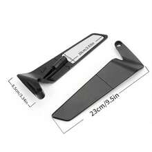 Motorcycle Mirrors Wing Rearview Mirrors Compatible With Kawasaki 300 400 650 CBR300R CBR500R CBR600RR CBR1000RR Suzuki GSXR 600 750 R15 R25 YZF600R,Moto - A - View 5