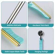 Pet Hair Carpet Brush - Powerful Hair Removal Tool For Carpets Removes Pet Hair Instantly Strong And Durable For Easy Cleaning - Màu xanh lam - Xem 5