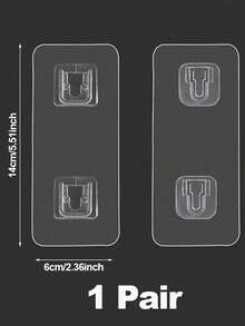 5 Paar doppelseitige Klebehaken, wandmontierte Schnallenhaken, wasserdichte transparente Aufbewahrungshaken, Schnallenhaken für Küche, Badezimmer, Toilette, Haushaltssteckdosen-Befestiger