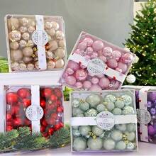 44 قطعة من زينة كرات عيد الميلاد غير قابلة للكسر، هدايا كرات عيد الميلاد مطلية بالكهرباء بأحجام 3 سم/6 سم، ديكورات شجرة عيد الميلاد الإبداعية، لوازم حفلات عيد الميلاد، مناسبة لديكور المنزل في الشتاء والاحتفالات العطلات، حفلات المناسبات، ديكورات حفلات عيد الميلاد، ديكورات المناسبات، هدايا الحفلات، ديكورات حفلات عيد الميلاد الممتعة، عيد الميلاد، السنة الجديدة السعيدة، ديكورات عيد الميلاد، هدية عيد الميلاد المثالية لأصدقائك وديكور الغرفة