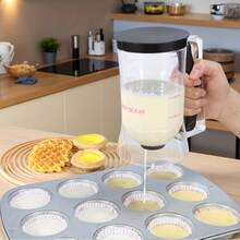 1pcs Cupcake Batter Separator And Dispenser - Handheld Funnel Measuring Cup Tool For Mess-Free Baking - Black - View 7