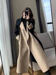 Women Overcoats - Dark Brown - View 3