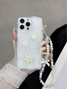 DIY奶油纹理波浪边亮油雪花雪人彩绘装饰防震手机壳，配手工串珠手链配件，兼容 17 Pro/17 Air/17/17 Pro Max/16/11/16 Pro/16 Plus/16 Pro Max/16 e/15 Pro Max/13/14/12/XS/XR/7G/8ung，Galaaomi兼容Redmi，国际版，非国内版 - 彩色 - 查看 7