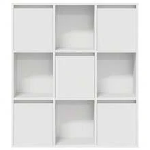 Libreria Larryhot bianca 89x24x101,5 cm in legno ingegnerizzato, resistente e durevole, facile da montare, stile decorativo, adattA, Per riporre soprammobili, statuette, libri, piccoli oggetti, ecc. - Weiss - Übersicht 4