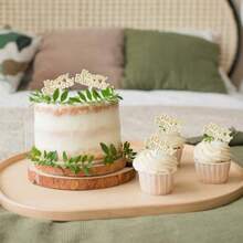 DGiantree 100Pack Happy Birthday Cupcakes Decoration Lightweight Birthday Cupcake Decorations Small Cupcake Decorations For Happy Birthdays Anniversary Theme Party Cake Decoration Supplies Gold10 - 如圖 - 查看 3
