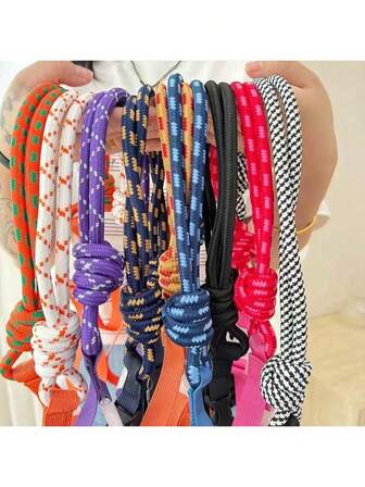 1pc New Fashion Nylon Adjustable Length Simple Striped Shoulder Strap Versatile Multifunctional Adjustable Crossbody Bag Strap Y2K
