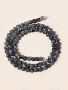 Cuentas de piedras naturales, cuentas sueltas de obsidiana, jade birmano, ojo de tigre, redondas y lisas, piedras preciosas de curación de energía para hacer joyas, pulseras y collares DIY