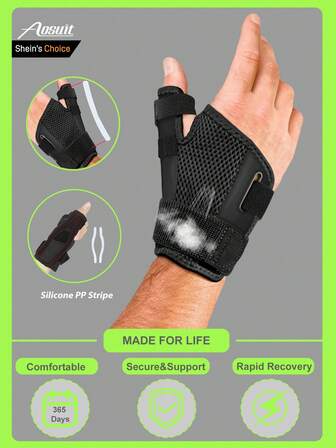 Sports Thumb Stabilizer Splint – Adjust-To-Fit Design For Relief, Supports Arthritis & Sprains – Fits Both Hands