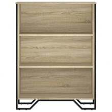 Libreria Larryhot in rovere Sonoma 80x31x106 cm Legno ingegnerizzato, resistente e durevole, facile da montare, stile decorativo, adattA, Per riporre soprammobili, statuette, libri, piccoli oggetti, ecc. - Castano - Visualizzare 4