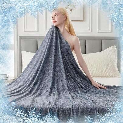 Cooling Blanket, Lightweight Cozy Breathable Silky Soft Blanket, Comfortable Bedding For Hot Sleepers And Night Sweats, Soft Fluffy Blanket Perfect Gift For Loved Ones, Throw Blanket, Soft Comfy Blanket