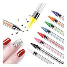Caneta de Strass coloridos/prateados/dourados , Adequado Para Salão De Beleza T-342-12 - Multicolorido - Visão 1