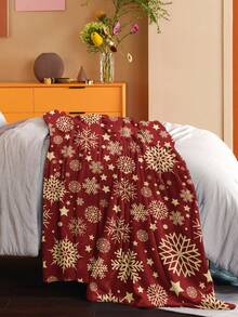 1 pătură din fleece cu model de Crăciun, pătură moale și caldă de pluș, potrivită pentru decorul casei, camera de zi, canapea, somnul de după-amiază, șezlongul și dormitorul