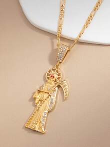 1PC Sickle Death Reaper Light Luxury Charm Gorgeous Necklace Versatile Clavicle Chain Jewelry - Multicolor - View 5