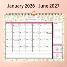 1 件 2026 简约多色花卉挂历，11 英寸 X 8 英寸，2026 年 1 月至 2027 年 7 月，新鲜花卉和树木设计，拥有充足的书写空间，适合家庭、办公室和计划 - 彩色 - 查看 1