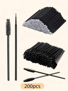 Mini Eyelash Extension Applicator Tool, Designed For Precise Glue Removal, With Mini Brush Head And Mini Cleaning Brush - Black - View 19