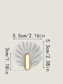 4/2pcs Shell Shaped Hooks, Sticky Hooks, Waterproof Self Adhesive Wall Hooks, Perfect For Hanging Towels, Keys Coats In Kitchen Bathroom Bedroom