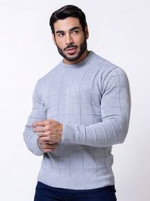 Luxury Knitted Sweater, Men's Blouse, High Quality, Immediate Shipping, Winter, Father's Day - 銀色 - 查看 2