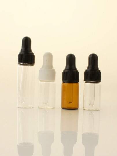 5 Stücke/10 Stücke/20 Stücke/30 Stücke/50 Stücke/100 Stücke nachfüllbare 3ml 5ml Zylinder Tropfflaschen, Mini Proben Flüssigparfüm Pipette leere Fläschchen, bernsteinfarbene Essenz Mischflaschen