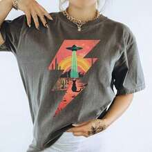 Vintage Tiger Tee - Retro Animal  T-Shirt, 90s Animal Gift For Tiger Lover, Wild Cat Shirt, JungleTiger Graphic Tee220G Heavyweight1830% CottonT-Shirt - 黑色2 - 查看 1