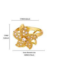 1 Pc Spinner Heart Four Leaf Clover Rings For Women Anti Stress Anxiety Fidget Ring Stainless Steel Jewelry Gift Valentines,Mom,Mother,Mother's Day,Gift