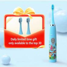 Electric Toothbrush, Smart Cartoon Soft Bristle Toothbrush With Replacement Brush Heads