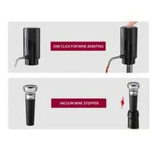 Automatic Electric Wine Opener, Pourer, Aerator And Preserver Combo Set. Includes: Rechargeable Electric Wine Opener, Foil Cutter, Electric Wine Aerator And Dispenser, Wine Stopper, Charging Cable, Manual, Color Box - Multicolor - View 12