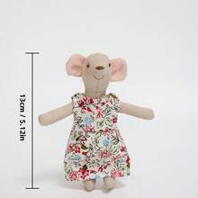 1pc Handmade Wearable Doll Clothes, Mouse Dolls, Little Girl Dolls, Baby Soothing And Sleeping Plush Toys, Children's Fabric Toys, Birthday Doll Gifts, Suitable For Infants, Boys And Girls, Dollhouse People