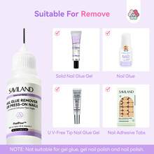 SAVILAND Advanced Nail Glue Remover For Press On Nails: Gentle Nail Remover Pinpoint Press On Nail Remover Easy Removal Fake Nail Remover For Nail Tips DIY Home 20 Ml - 20ml - 查看 6