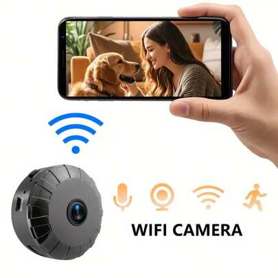1 Stück Mini WLAN Kamera, hochauflösende 1080P kabellose Überwachung, Nanny Kamera, Innen-Sicherheitskamera für Zuhause, kleine Videoaufnahme, mit Fernsteuerung Live-Ansicht, Fernansicht über Mobilanwendungen, Bewegungserkennung, hochauflösende Nachtsicht - geeignet für die Überwachung von Senioren | Babys | Kindermädchen | Haustieren.