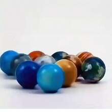 10 件太阳系行星减压球，行星和地球图案，教育天文学和太空主题装饰礼物，手臂或手部恢复方法，太空派对礼物，嘉年华奖品