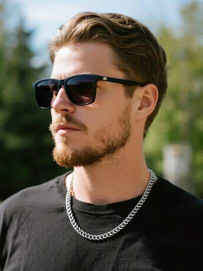 Polarized Sunglasses, Unisex Retro Square Frame Plastic Fashion Classic Style, Decoration For Outdoor Sports, Cycling, Travel, Beach, Driving, Fishing, UV Protection