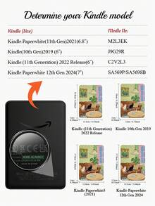 Custodia per Kindle, custodia per telefono con motivo di pittura ad olio raffinata, stile di pittura ad olio impressionista, motivo a gatto, supporta risveglio/sospensione automatica e ha protezione anti-caduta sui quattro angoli. È leggera e pratica. Regalo romantico per Kindle Paperwhite (12a generazione) edizione 2024, Kindle (11a generazione) edizione 2021, Kindle (11a generazione) edizione 2022, Kindle (10a generazione) edizione 2019 - Multicolore - Visualizzare 10