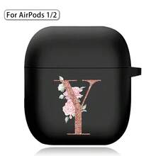 Earphone Case For Airpods (1st / 2nd / 3/4rd Generation) / Airpods Pro /Pro 2 Printed Gold Letters Soft Silicone Wireless BT Headphones Charging Box Protective Cover