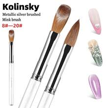 Wholesale Round 100# Kolinsky Acrylic Oval Nail Brush 16/22# Japanese Nail Brush Manicure Brush