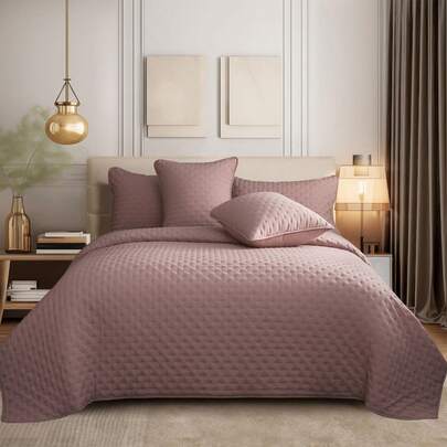 Tagesdecke,Gestepptes Bettwäsche-Set Steppdecken-Set mit 2 Kissenbezüge,Decke für Bett und Sofa, Steppdecke,220 x 240 cm