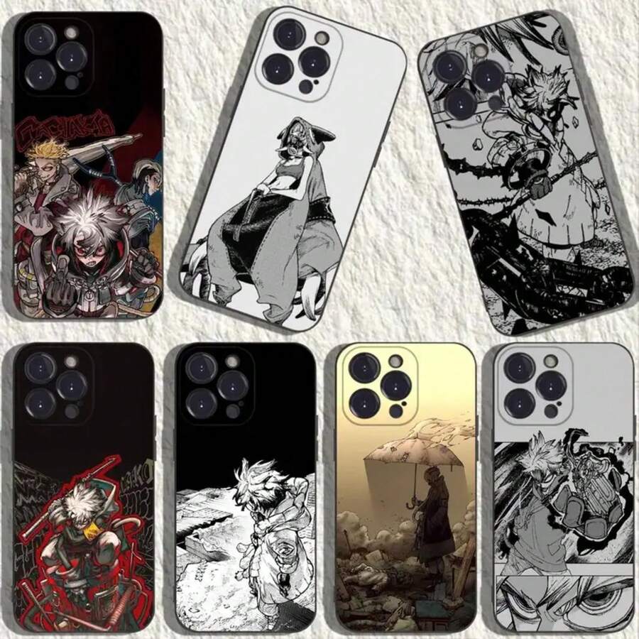 Funda de Teléfono Anime G-Gachiakuta Compatible con 16,15,14,13,12,11 Plus,Pro Max,XS,X,XR,SE,Mini,8,7, Funda Negra de Silicona Suave, Funda Compatible con 17, Funda 17 Pro, Funda 17 Pro Max - z2 - Ver 1