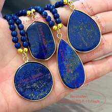 Collar de cuentas vintage hecho a mano de 4 mm con colgante de lapislázuli natural, collar de estilo bohemio para mujer, regalo de cumpleaños/Navidad para la novia, collar gargantilla delicado y único