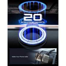 柔性磁吸车载手机支架 - 可调节铝合金臂，360°旋转，可塑形设计，可自定义观看角度，无夹子，防刮擦防震，通用型，适用于及所有智能手机