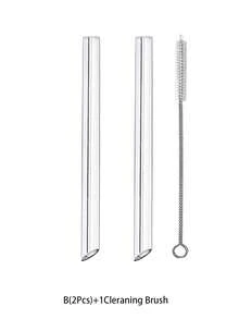 1/2/4 Ống hút thủy tinh lớn/nhỏ, thẳng trong suốt, có thể tái sử dụng, dùng cho đồ uống lạnh, trà sữa, cà phê, nước ép, sinh tố, nhà bếp, nhà hàng, tiệc cocktail, trở lại trường, quà tặng cho bạn gái/bạn trai, cha mẹ, bạn bè, đồ dùng ngày lễ, Halloween, lễ tạ ơn, giáng sinh - phong cách 1 - Xem 14