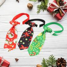 Adjustable Christmas Pet Bow Tie, Santa Claus, Christmas Tree, Snowman Designs, Suitable For Small Dogs And Cats, Pet Accessories For Christmas Eve Party Decoration