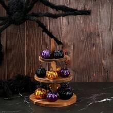 Mini Pumpkin Decorations Halloween Thanksgiving Fall Home Table Indoor Outdoor Decorations - Black - View 6