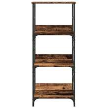 Libreria Larryhot in legno vecchio 50x33x117,5 cm in legno ingegnerizzato, resistente e durevole, facile da montare, stile decorativo, adattA, Per riporre soprammobili, statuette, libri, piccoli oggetti, ecc. - Castano - Visualizzare 4