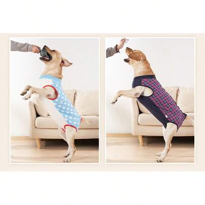 Roupa de recuperação para cães, roupas cirúrgicas para filhotes, colete pós-operatório, roupa para animais de estimação após a cirurgia, coleira eletrônica e cone substitutos
