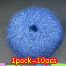 10pcs Mohair Yarn, Soft & Fluffy, Suitable For DIY Knitting, Crochet Sweater, Scarf, Cardigan, Hat - Multicolor - View 30