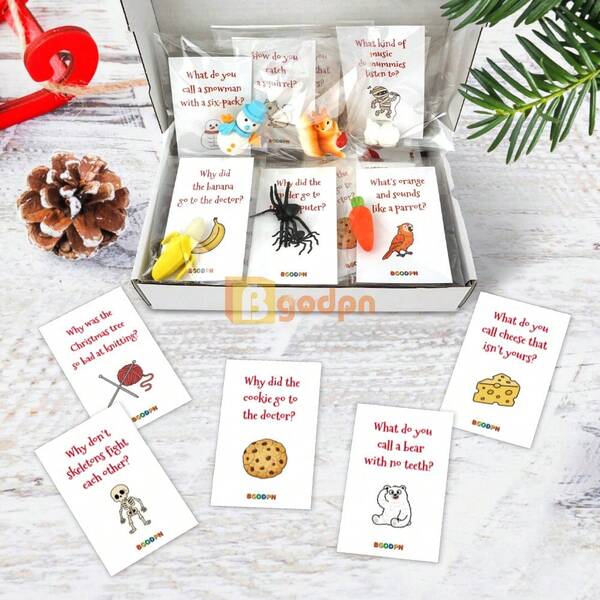 Christmas Elf Kit – 24 Days Elf Joke Cards Advent Countdown, Funny Holiday Joke Game, Christmas Party Favors And Elf Props Accessories Home Decor Christmas Decorations Room Decor
