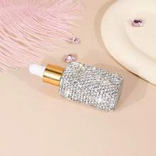 New High-End Rhinestone Square Dropper Bottle, Glass Liquid Filling Bottle For Serum/Essential Oil, With Dropper, Exquisite Design, 5ml/10ml Options - Multicolor - View 9