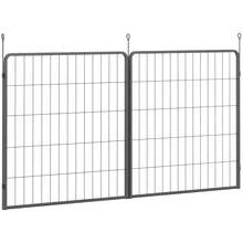 PawHut 2 Piece Expansion Pack Dog Pen For Medium Dogs, 80cm Tall, Black - Black - View 2