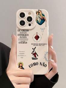 1个耶稣与圣母玛利亚标语图案彩色穿孔边缘保护手机壳，兼容 17 Pro/17 Air/17/17 Pro Max/16/11/16 Pro/16 Plus/16 Pro Max/16 e/15 Pro Max/13/14/12/XS/XR/7G/8P，兼容Galaxy S25/S25 Plus/S25 Ultra/A16/A36/A26/A56/11/12 Pro/12/12 X/13 Pro/14 Pro/15 Pro/X3 Pro，兼容Redmi 10/9/Note9/12c/Note11 Pro/Note8 Pro/9 C/9 a，国际版，非国内版 - 彩色 - 查看 2